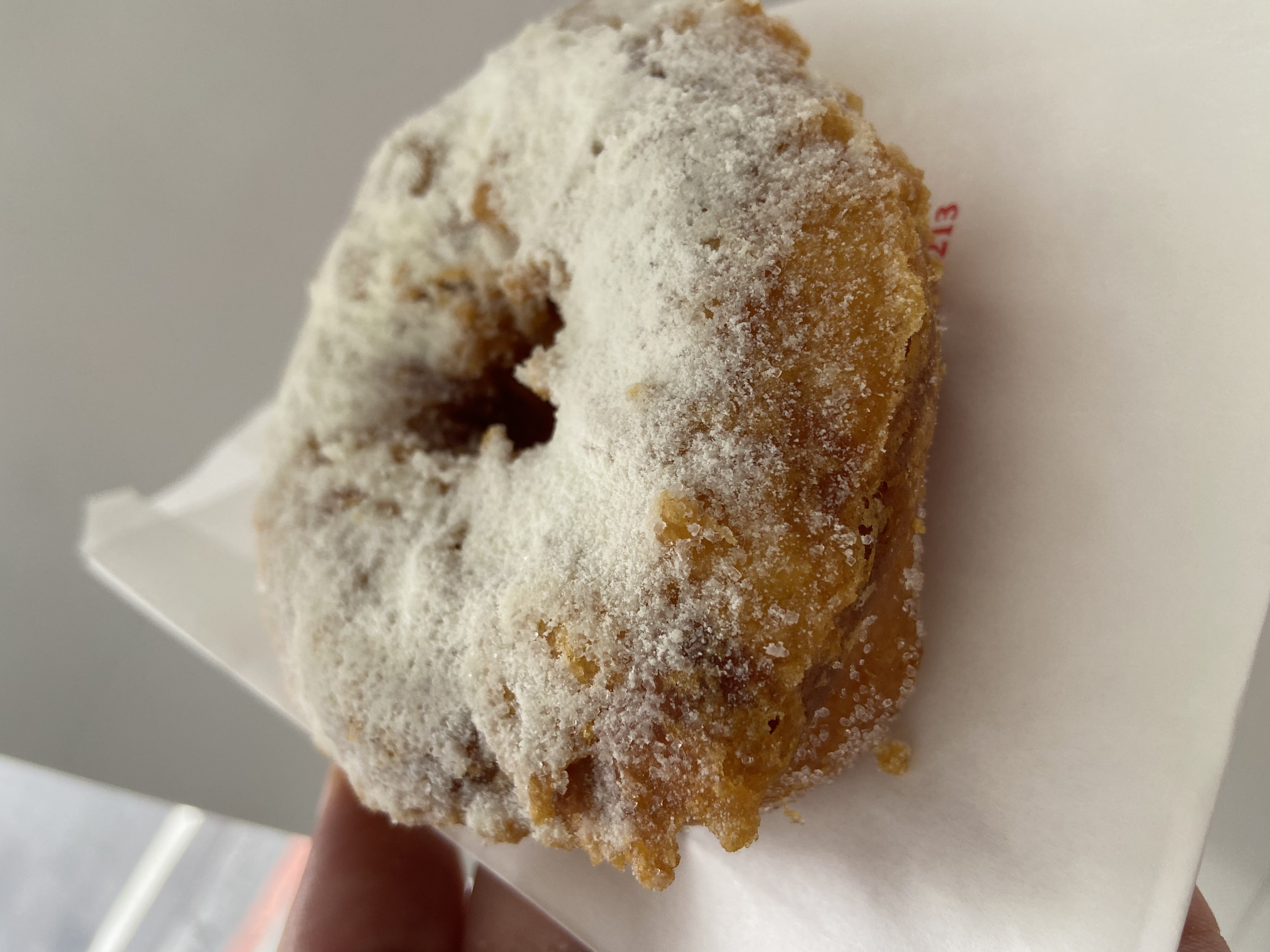 donut with powdered sugar